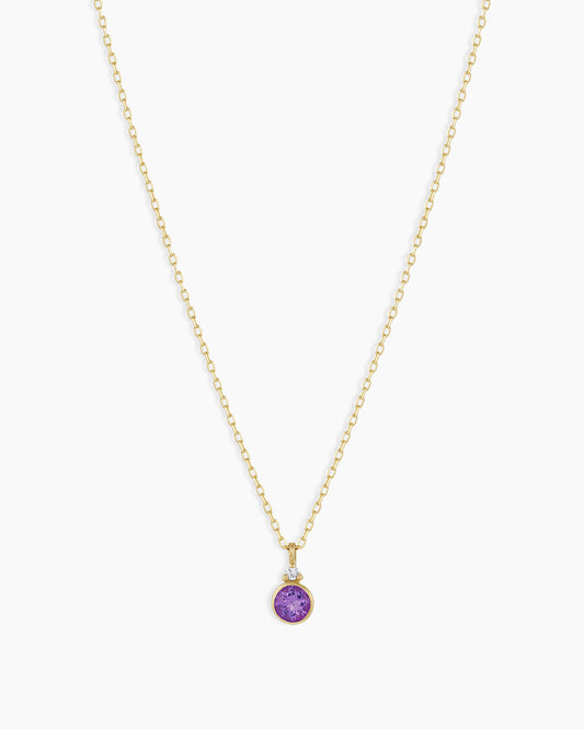 14k Gold Birthstone Necklace