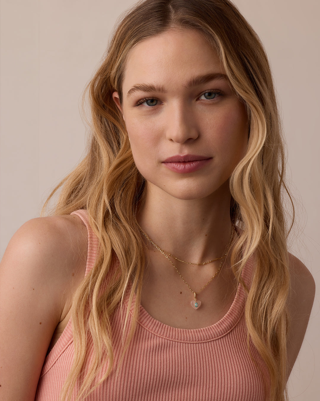 Rose Quartz Heart Parker Charm