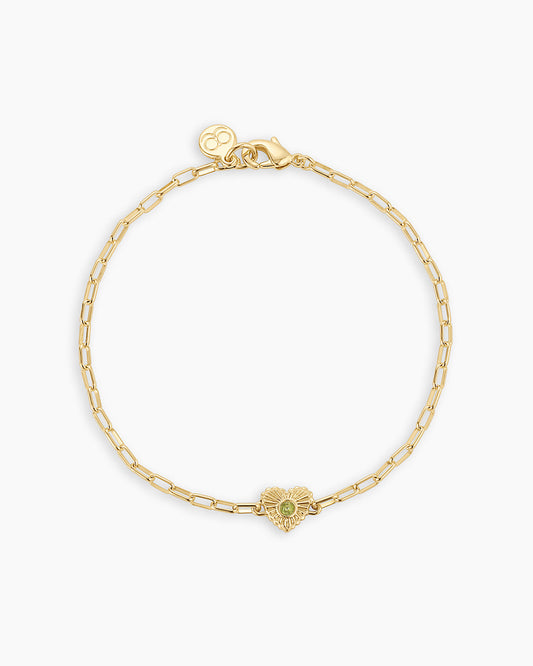 Birthstone Heart Bracelet