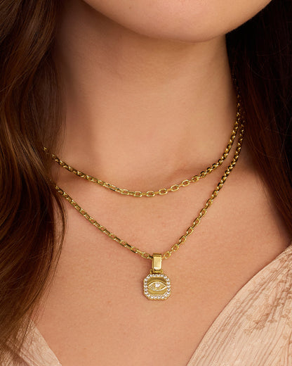 Shimmer Evil Eye Tag Charm