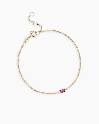 14k Gold Wilder Birthstone Bracelet
