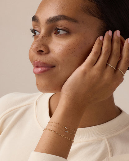 14k Gold Wilder Birthstone Bracelet